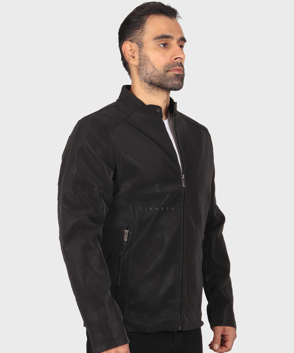                   مشکی عسلی زمستانه کت چرم 2428  - تصویر 3