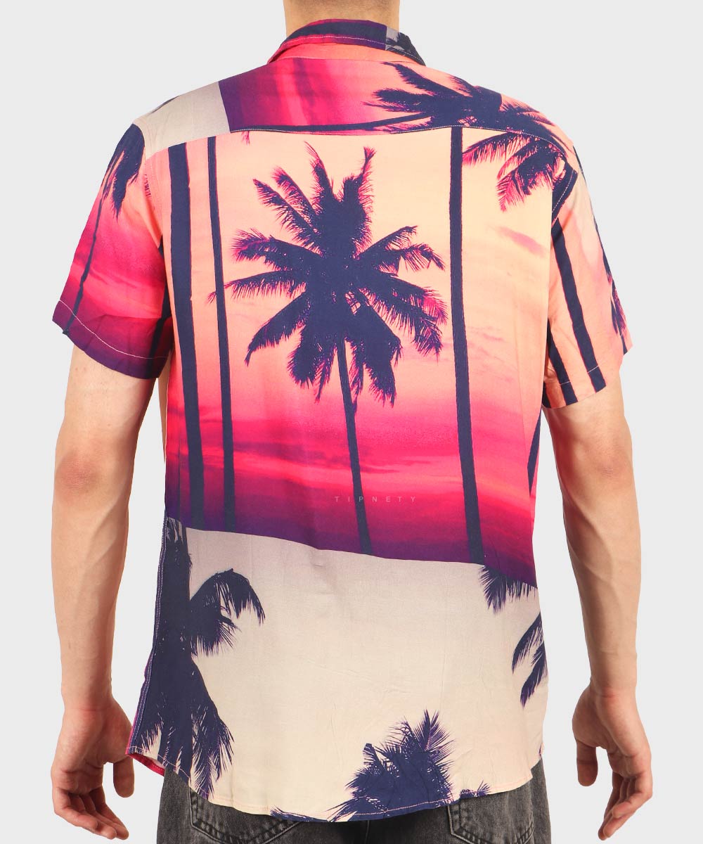 پیراهن مردانه هاوایی آستین کوتاه کد 2032