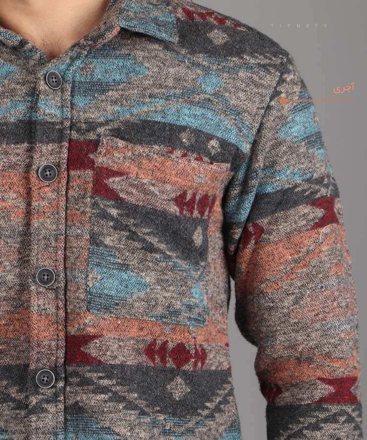                                                                                                                                                 آجری سبز زرشکی پاییزه پیراهن 0850  - تصویر 7