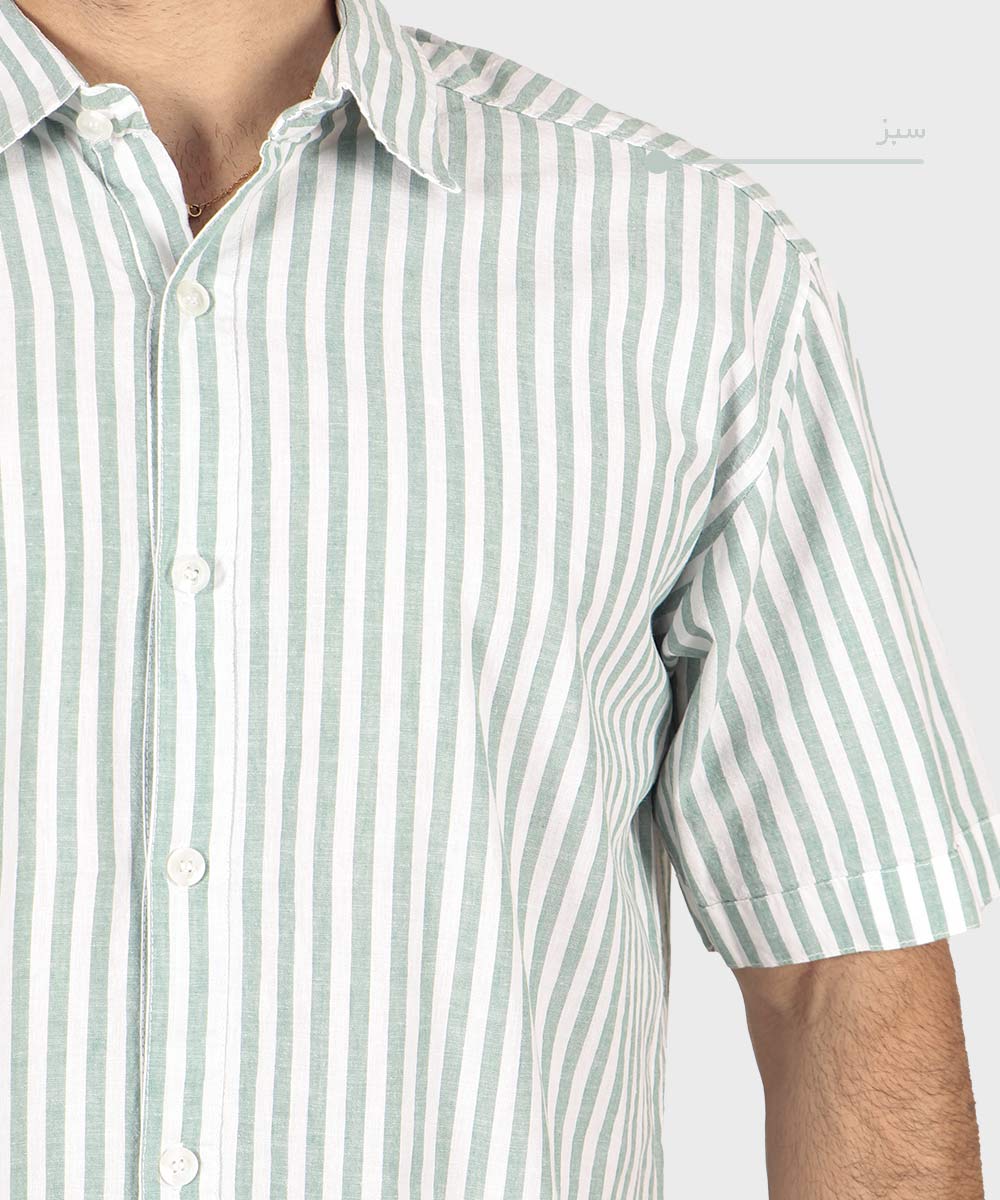         زیتونی پیراهن آستین کوتاه فیت 4040  - تصویر 8