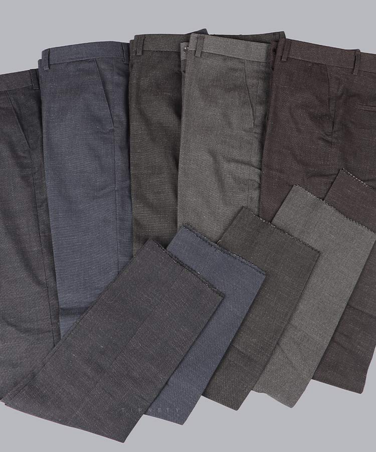 شلوار پارچه ای مردانه راسته طرح دار 0801