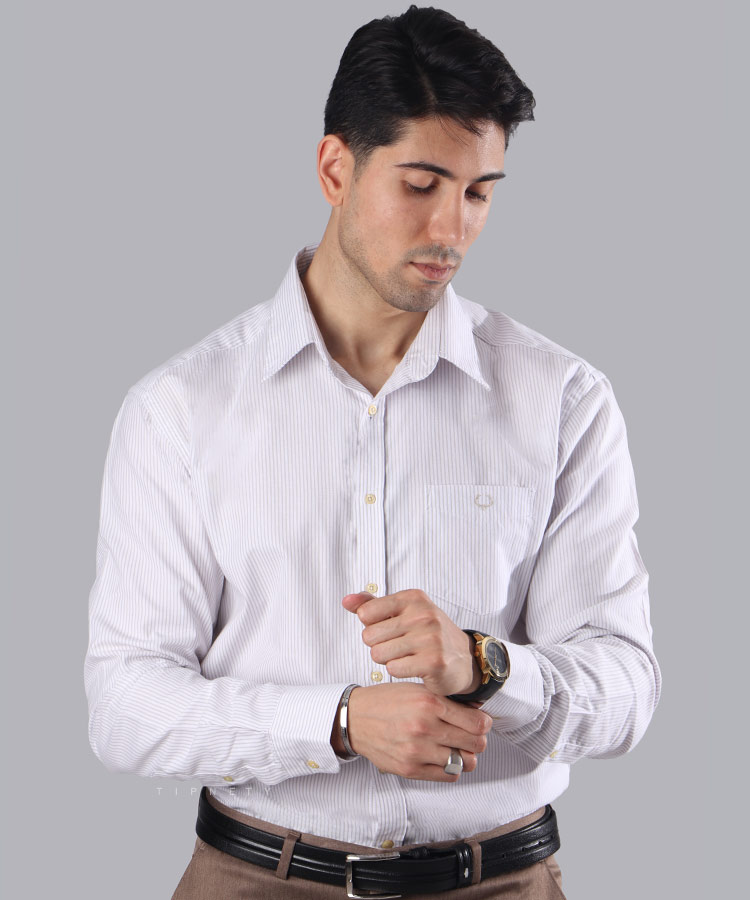 پیراهن آستین بلند مردانه مجلسی 0890