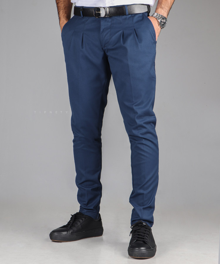 شلوار کتان پیله دار مردانه اسپرت 3172