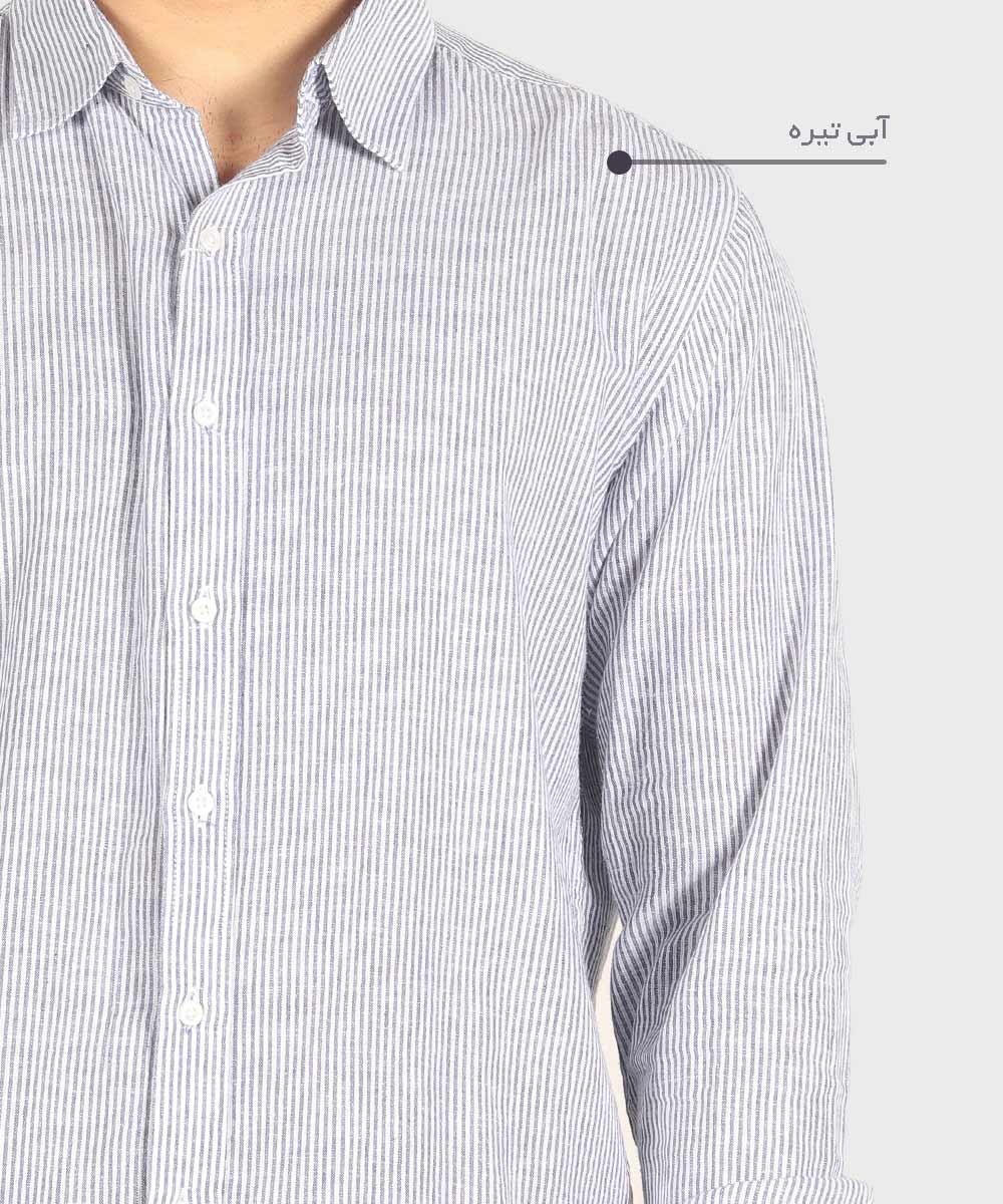           آبی روشن سبز قهوه ای آبی تیره پیراهن آستین بلند فیت 5509  - تصویر 7