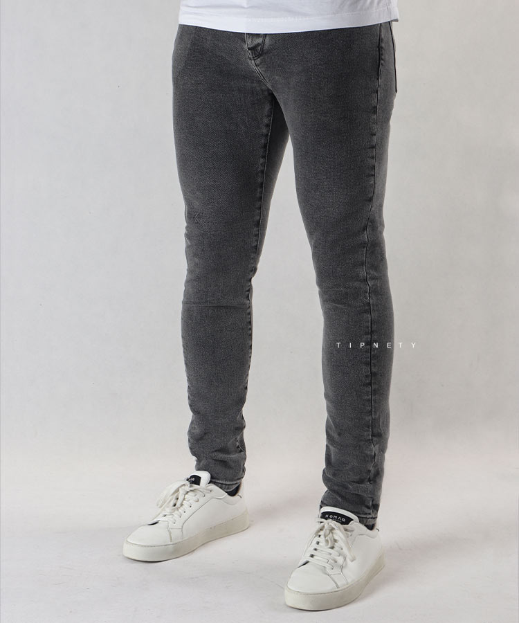 شلوار جین اسکینی مردانه طوسی 3744