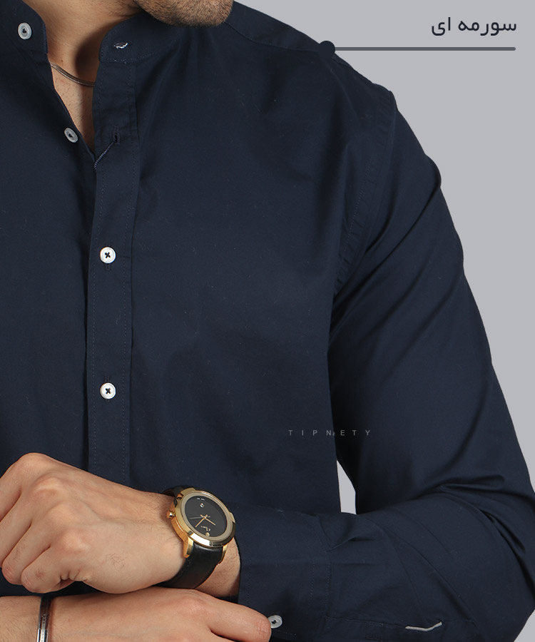                                                                                                                                                                                     سبز سورمه ای مشکی سفید پیراهن آستین بلند فیت 1619  - تصویر 6