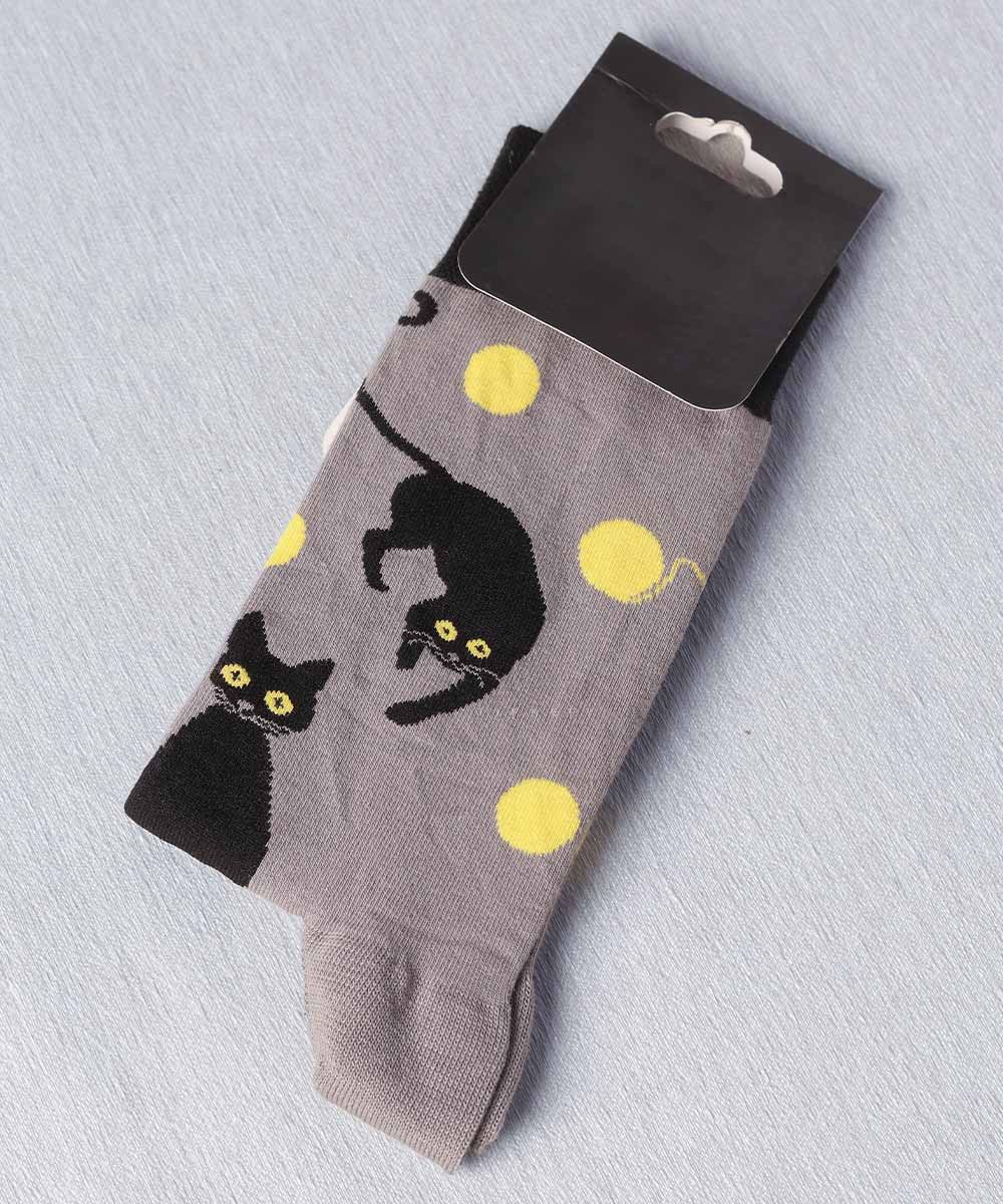 جوراب ساق بلند طرح گربه 1035