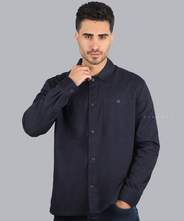 پیراهن مردانه پاییزه و سورمه ای 4150