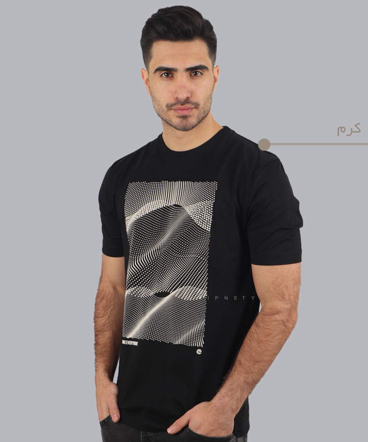                                                                               زیتونی کرم تیشرت چاپی 1270  - تصویر 3