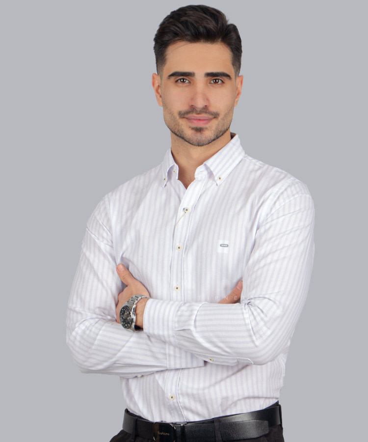 پیراهن مردانه آستین بلند راه راه 8830