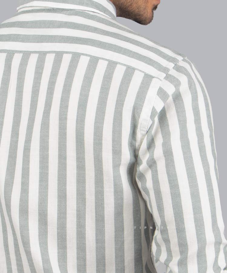 پیراهن مردانه آستین بلند راه راه 8827