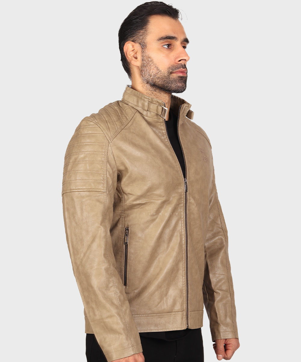                         عسلی خاکی مشکی زمستانه کت چرم 8822  - تصویر 19