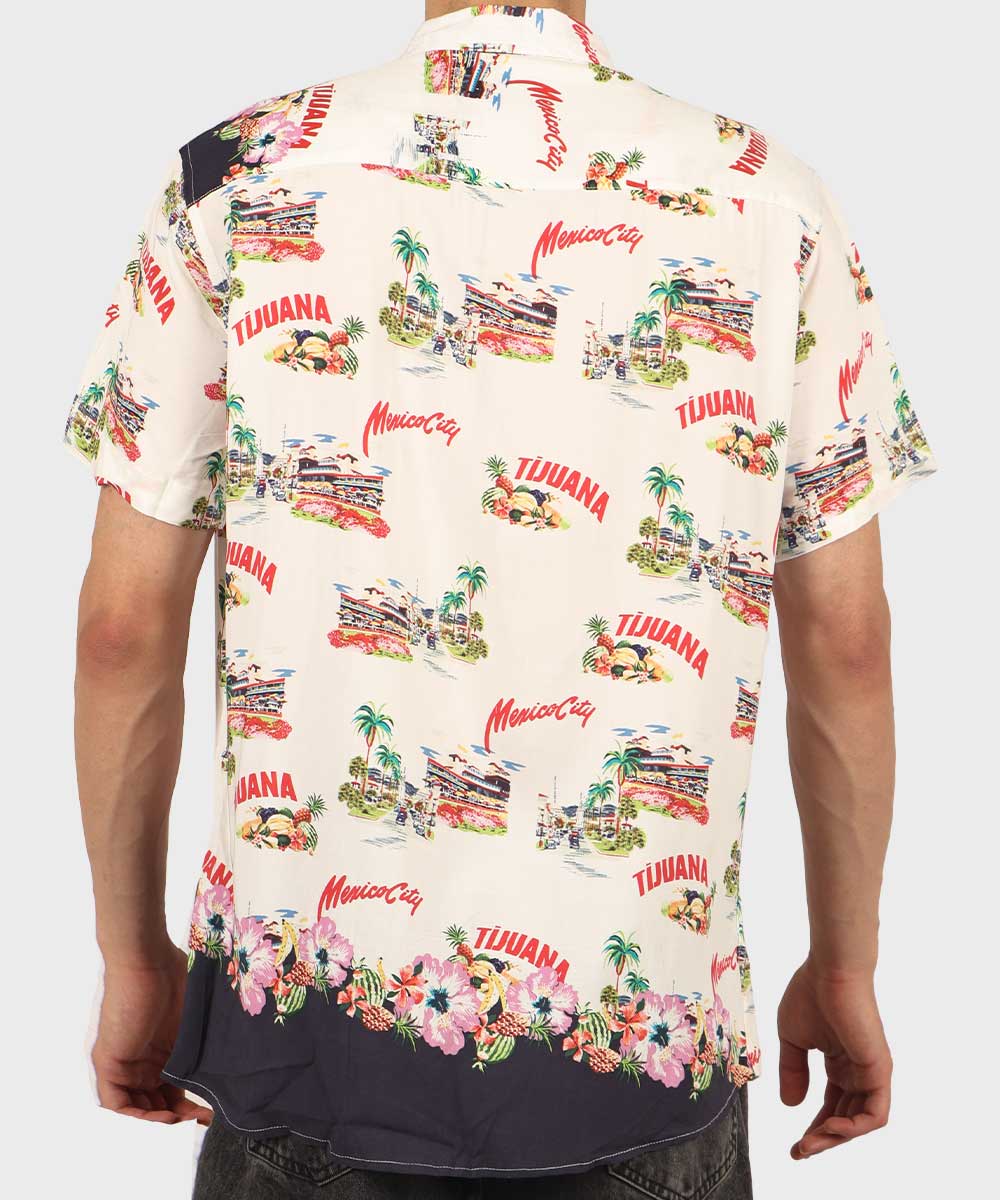 پیراهن مردانه هاوایی آستین کوتاه کد 2031