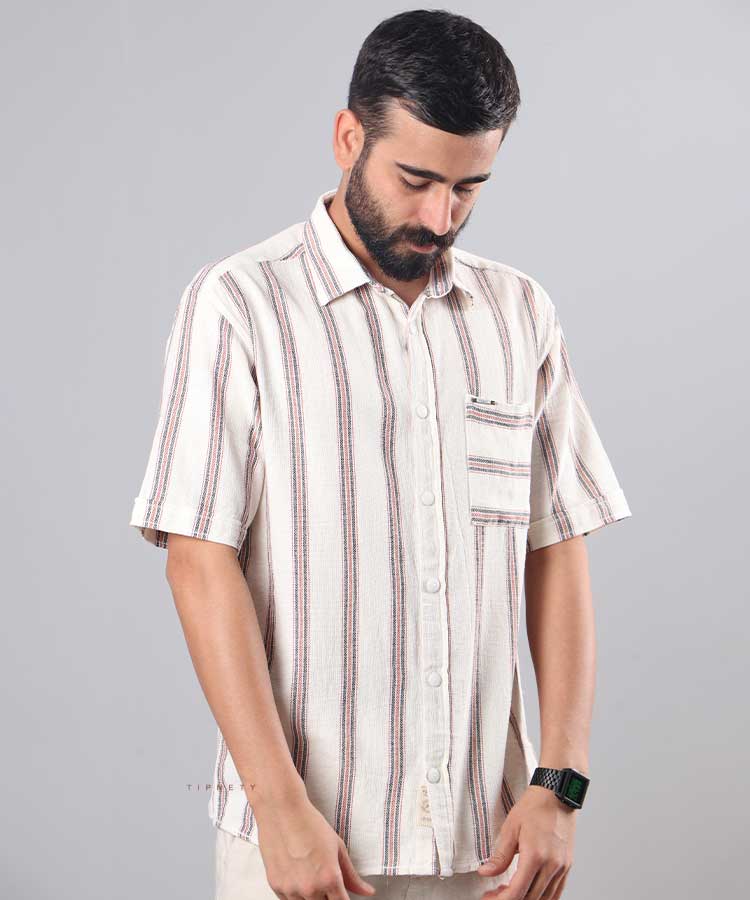 پیراهن مردانه کنفی آستین کوتاه 4817