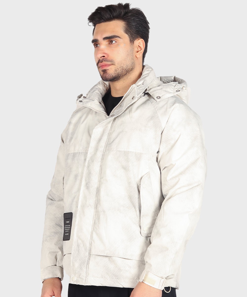 مشکی خاکی استخوانی زمستانه کاپشن 9659  - تصویر 9