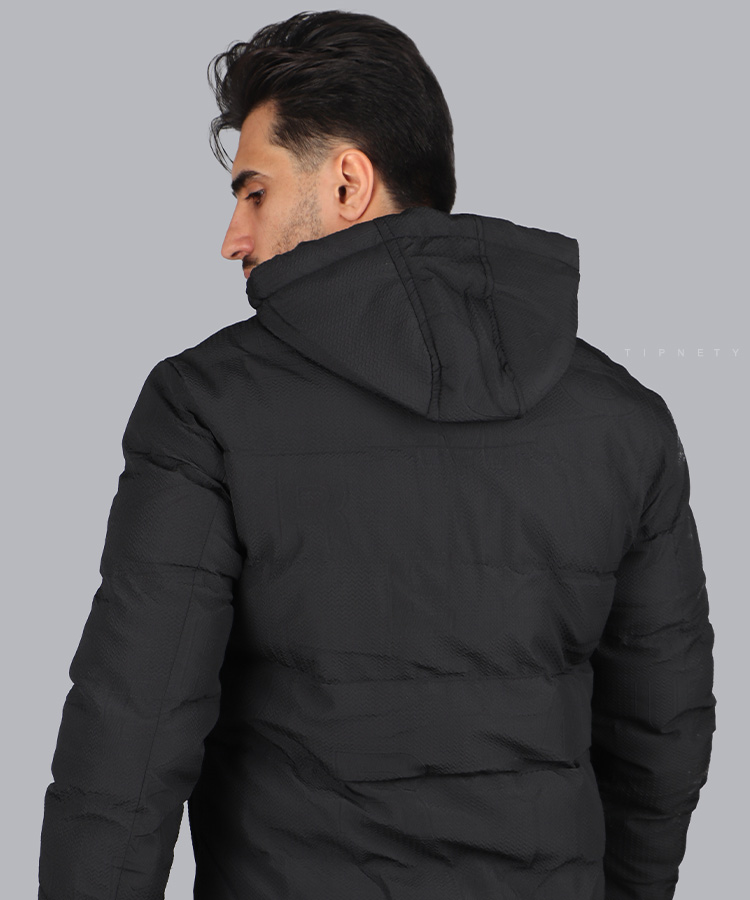                                                                         مشکی سفید زمستانه کاپشن 0135  - تصویر 5