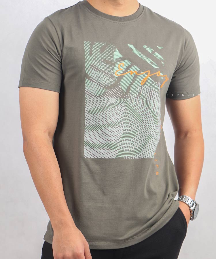                                                                                                                                                                                       آبی کرم لجنی سفید مشکی طوسی تیشرت چاپی 1621  - تصویر 3