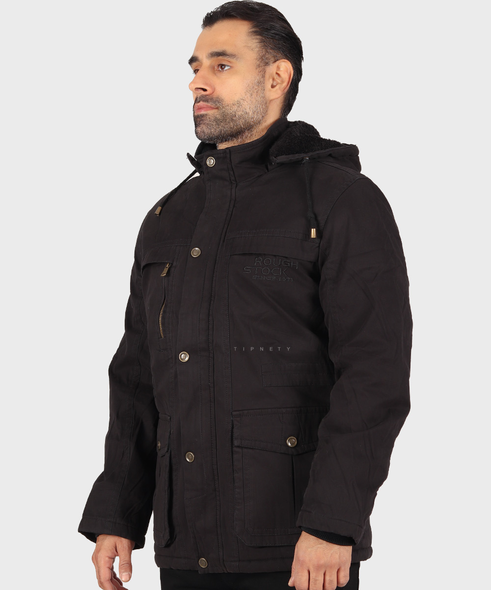                         مشکی لجنی شتری زمستانه کت کتان 8815  - تصویر 15