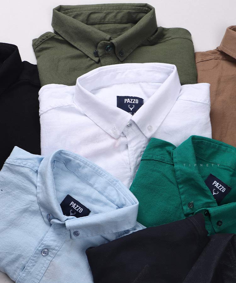                                                                                                                                                                                                 سورمه ای مشکی خاکی سفید لجنی سبز تند آبی پیراهن آستین کوتاه کلاسیک 4408  - تصویر 7