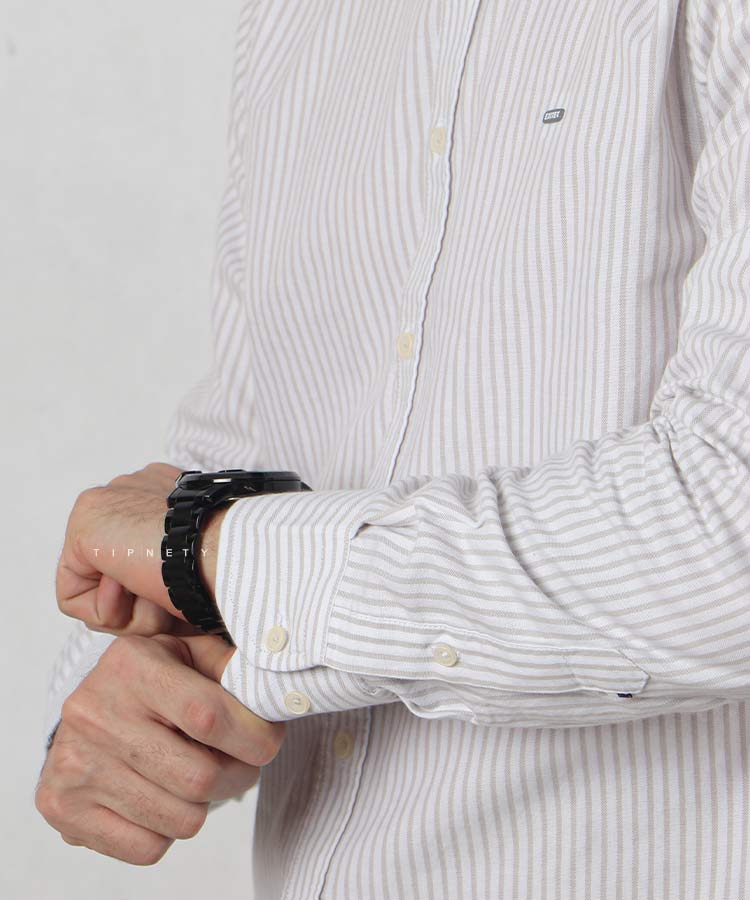                     کرم پیراهن آستین بلند فیت 8821  - تصویر 3