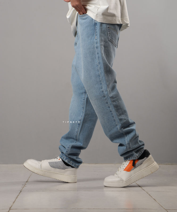 شلوار جین مام استایل مردانه زاپ دار 7014