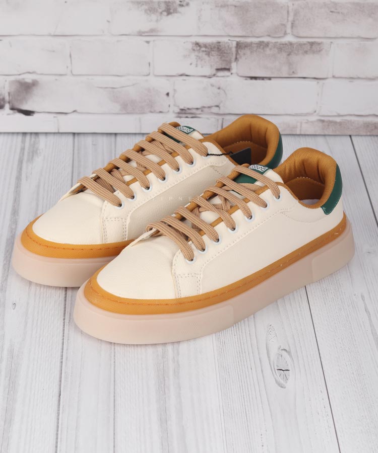         سورمه ای کرم سبز کفش روزمره (کتانی) 0332  - تصویر 6