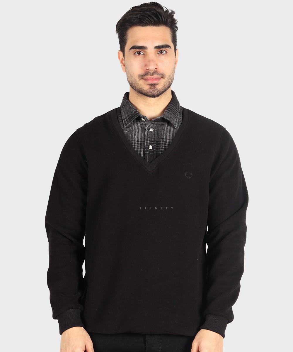 پلیور مردانه یقه هفت و داخل پیراهن 2079