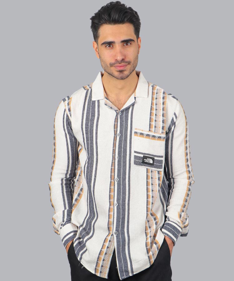 پیراهن آستین بلند یقه انگلیسی مردانه 0241