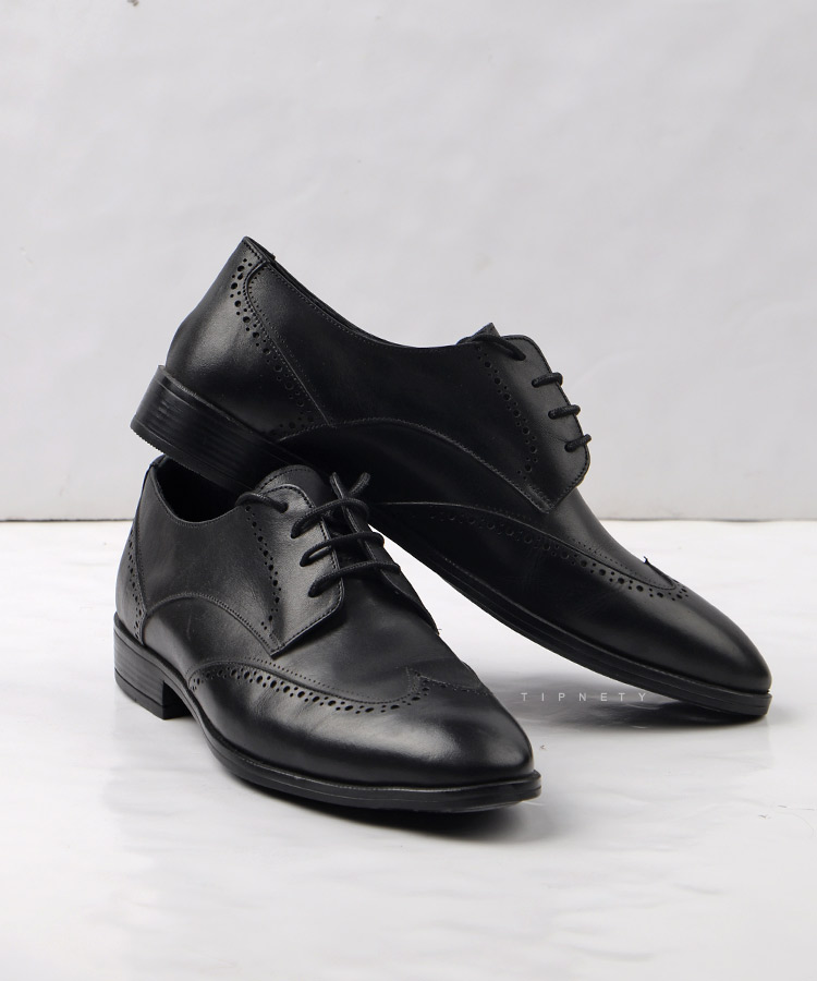 کفش چرم مردانه طرح دار 5212