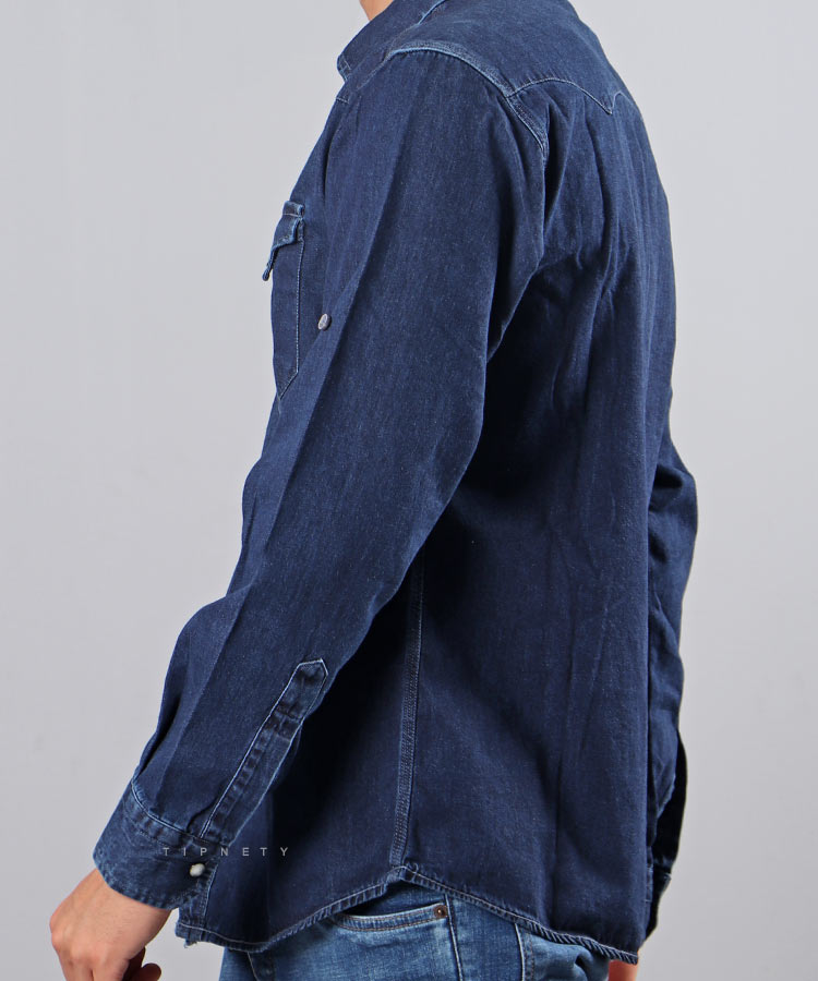 پیراهن مردانه آستین بلند جین 0745