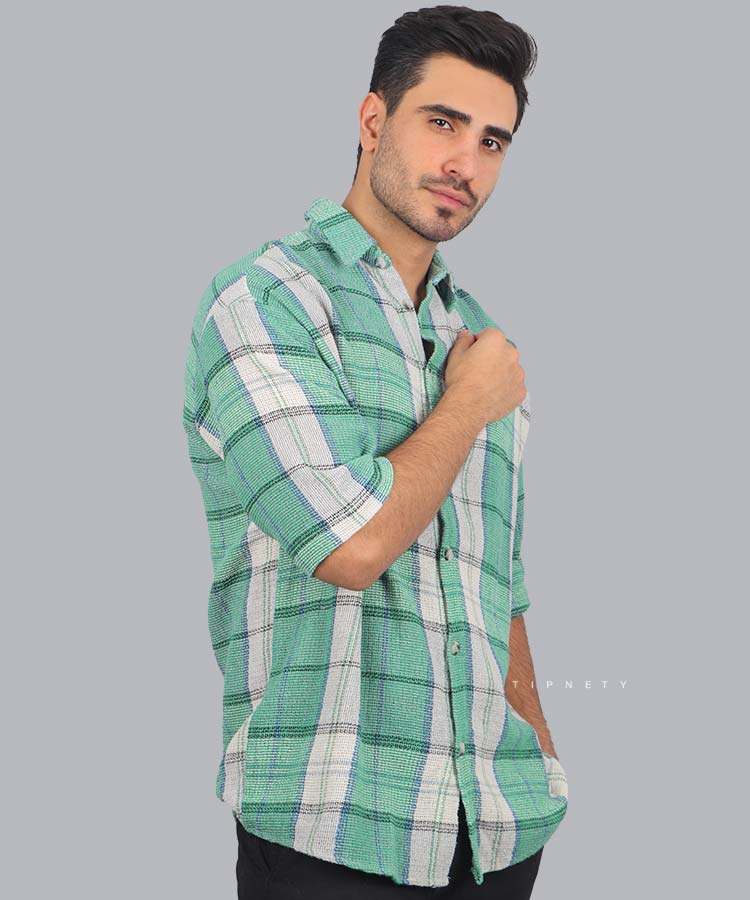 پیراهن لش مردانه طرح چهارخانه 2043