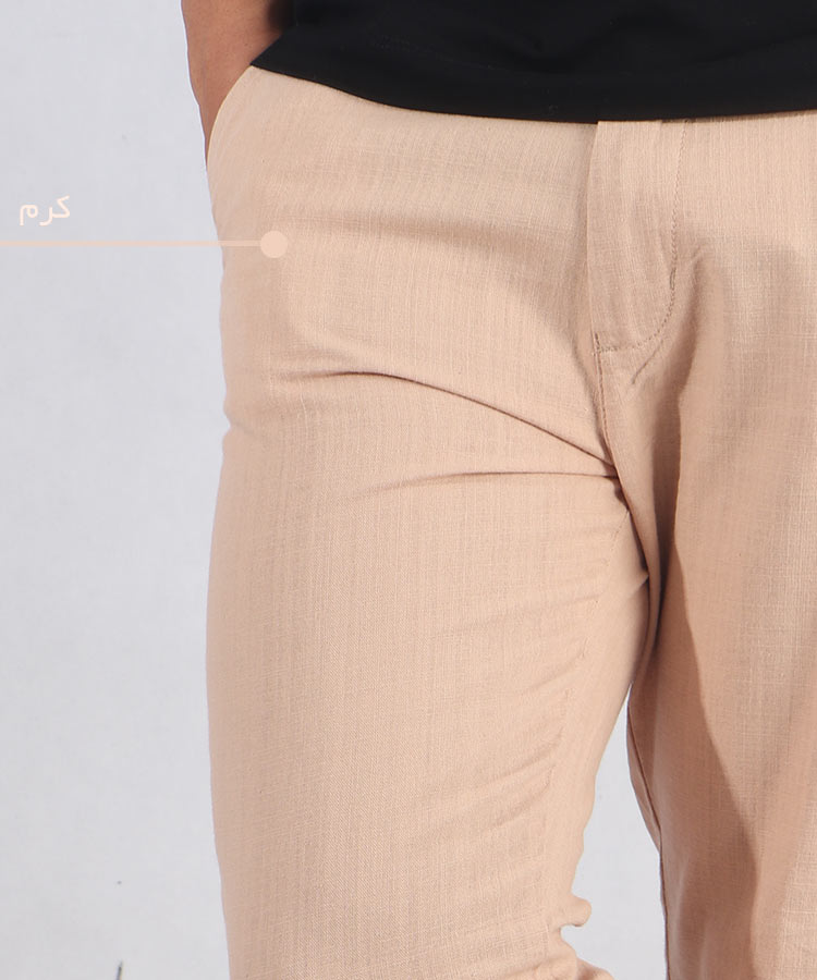                                                                                                                                                           شکلاتی طوسی کرم مشکی یاسی سفید شلوار پارچه ای لینن 3622  - تصویر 5