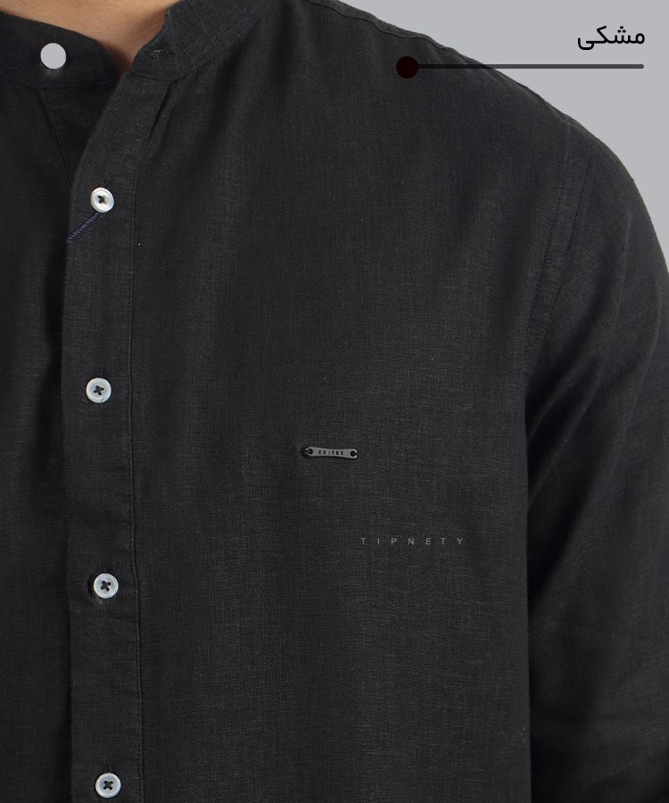                                                                                                   مشکی سورمه ای زیتونی صدری استخوانی شیری پیراهن لش 5327  - تصویر 5