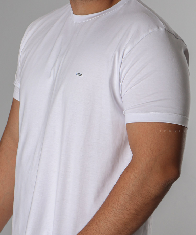 تیشرت ساده سفید مردانه برند تیپ نتی 9139