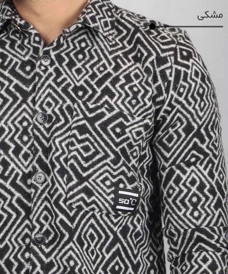                                                                         مشکی سبز پاییزه پیراهن 0740  - تصویر 4