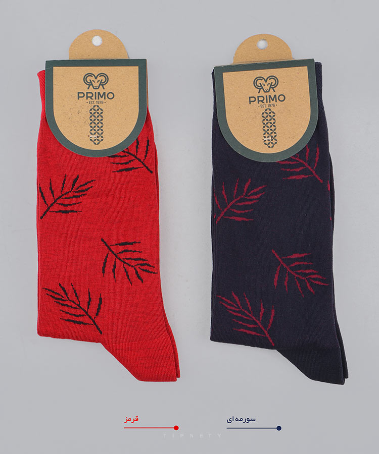                                                                                     سفید ملانژ قرمز مشکی سورمه ای جوراب ساق بلند 9396  - تصویر 3