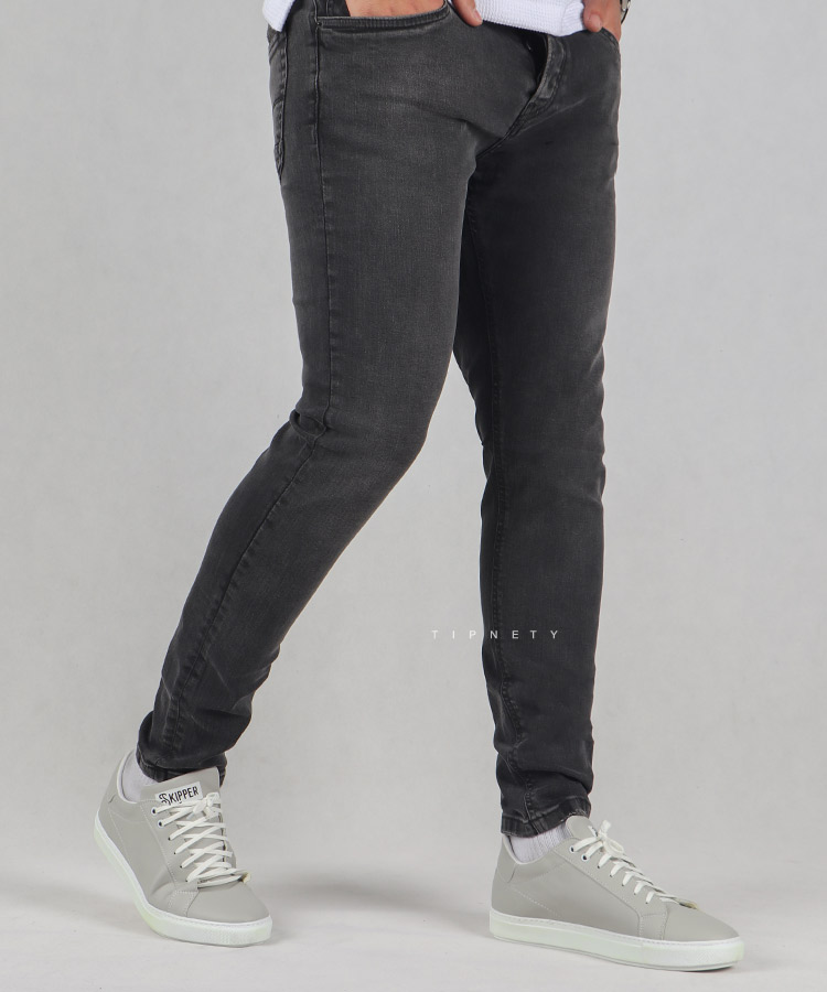 شلوار جین اسکینی مردانه ذغالی 1042