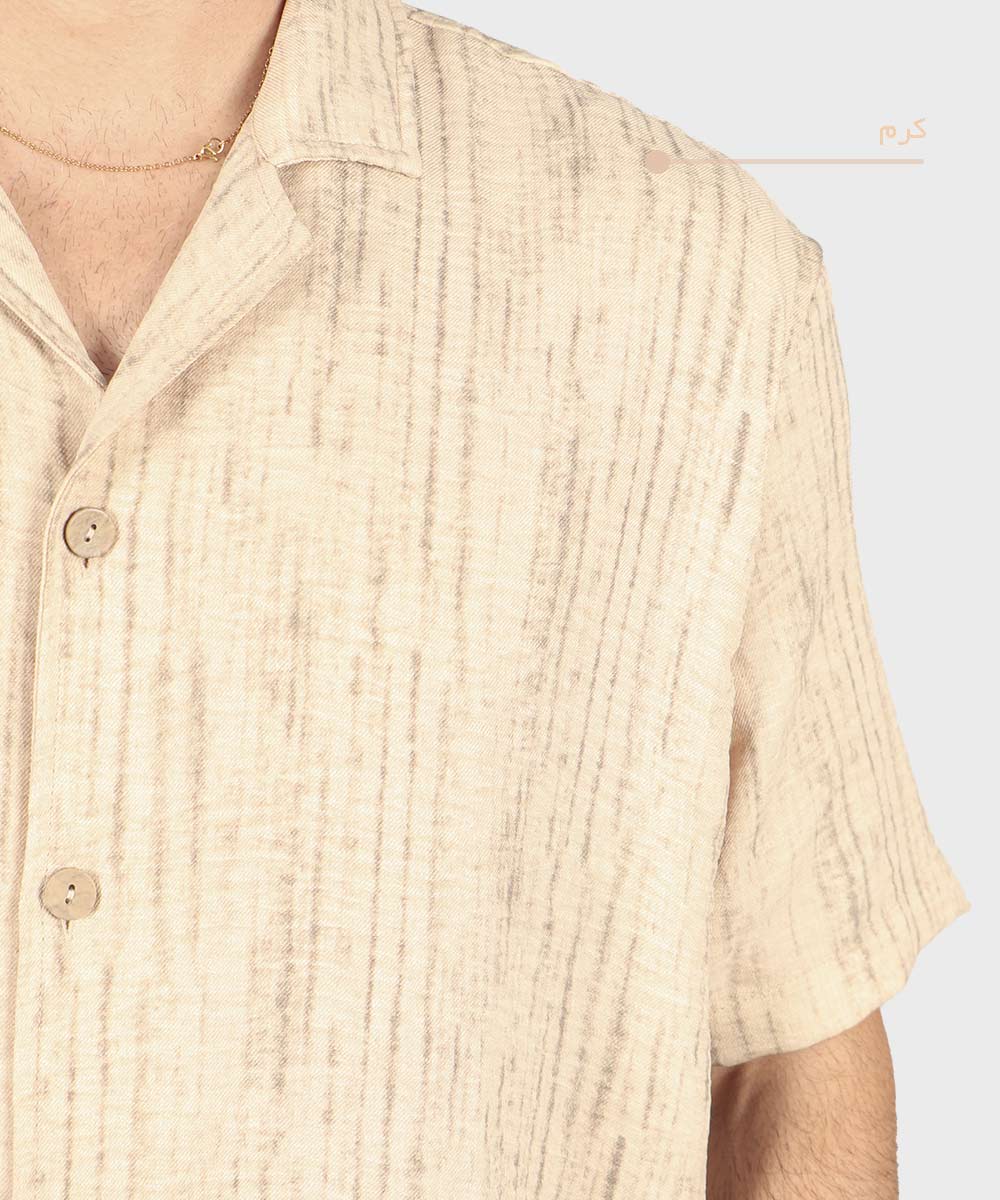                                               سفید نفتی نسکافه ای مشکی کرم پیراهن لش 2653  - تصویر 6