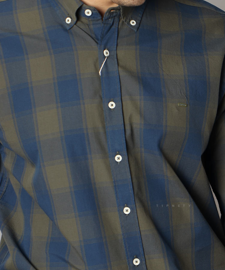 پیراهن مردانه آستین بلند چهارخانه 0938