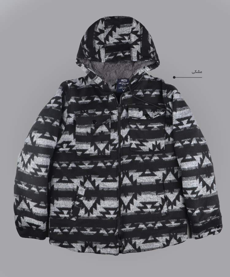                                                                                                               طوسی قهوه ای آبی مشکی زمستانه کاپشن 7004  - تصویر 4