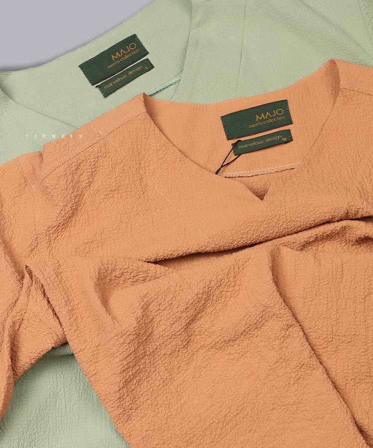                                                                                     شتری طوسی روشن دودی کرم سبز تیشرت کوبایی 5245  - تصویر 6