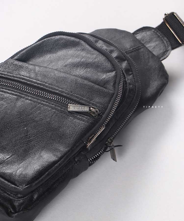 کیف دوشی مشکی و چرم 0139