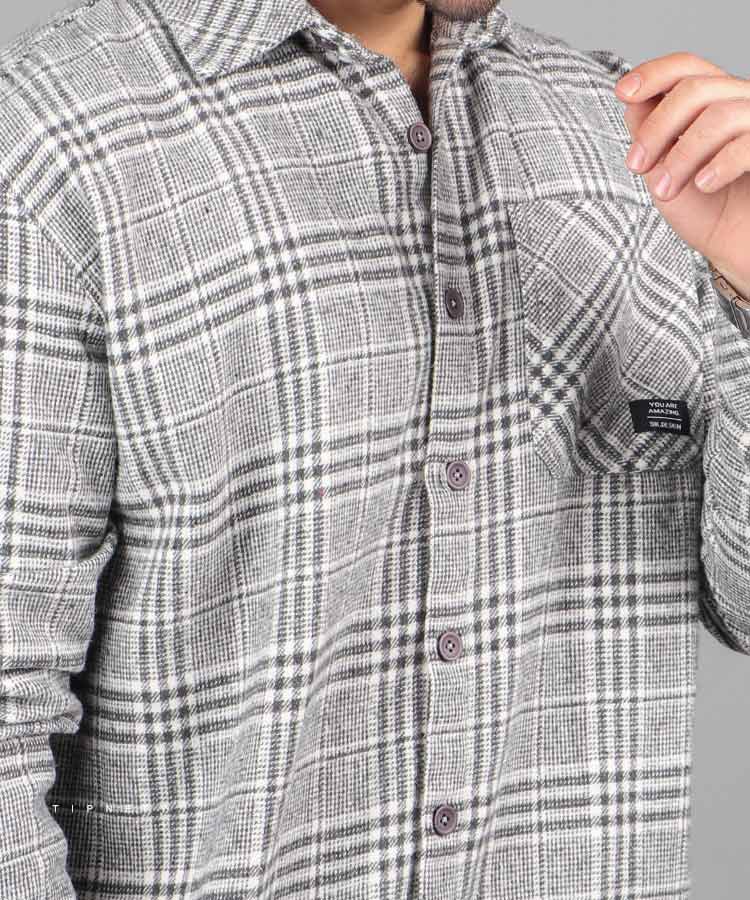                                                                       طوسی روشن طوسی تیره سبز سورمه ای پیراهن آستین بلند فیت 2466  - تصویر 11