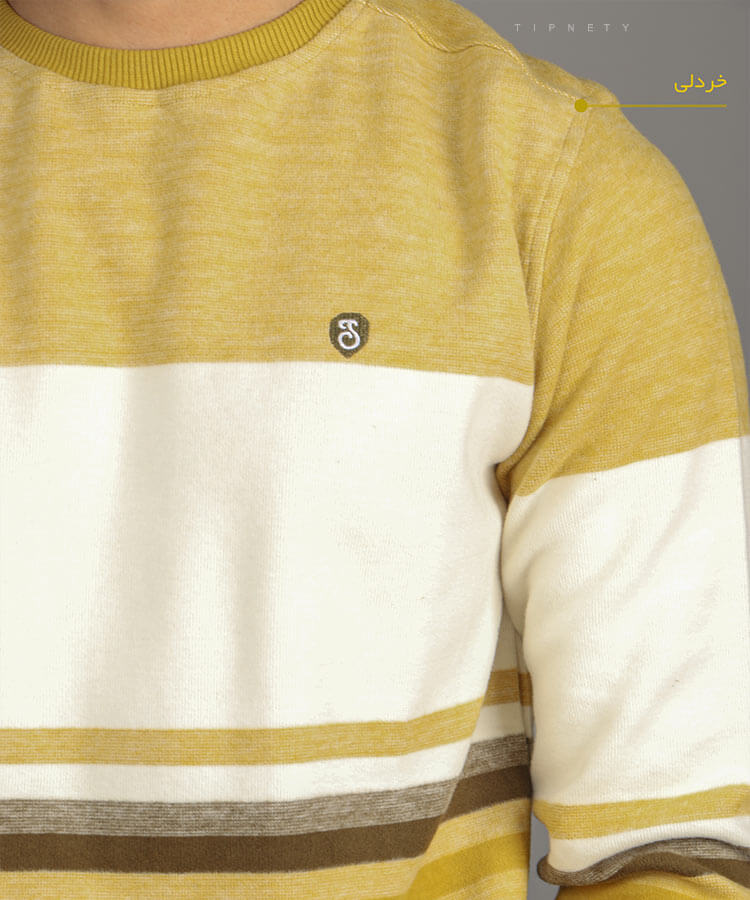                                                                                                 لجنی خردلی قرمز پاییزه پلیور 5238  - تصویر 4