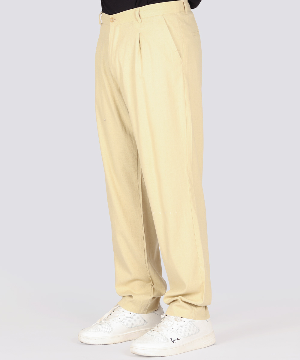                                                   استخوانی کرم مشکی سبز شلوار پارچه ای لینن 4937  - تصویر 18