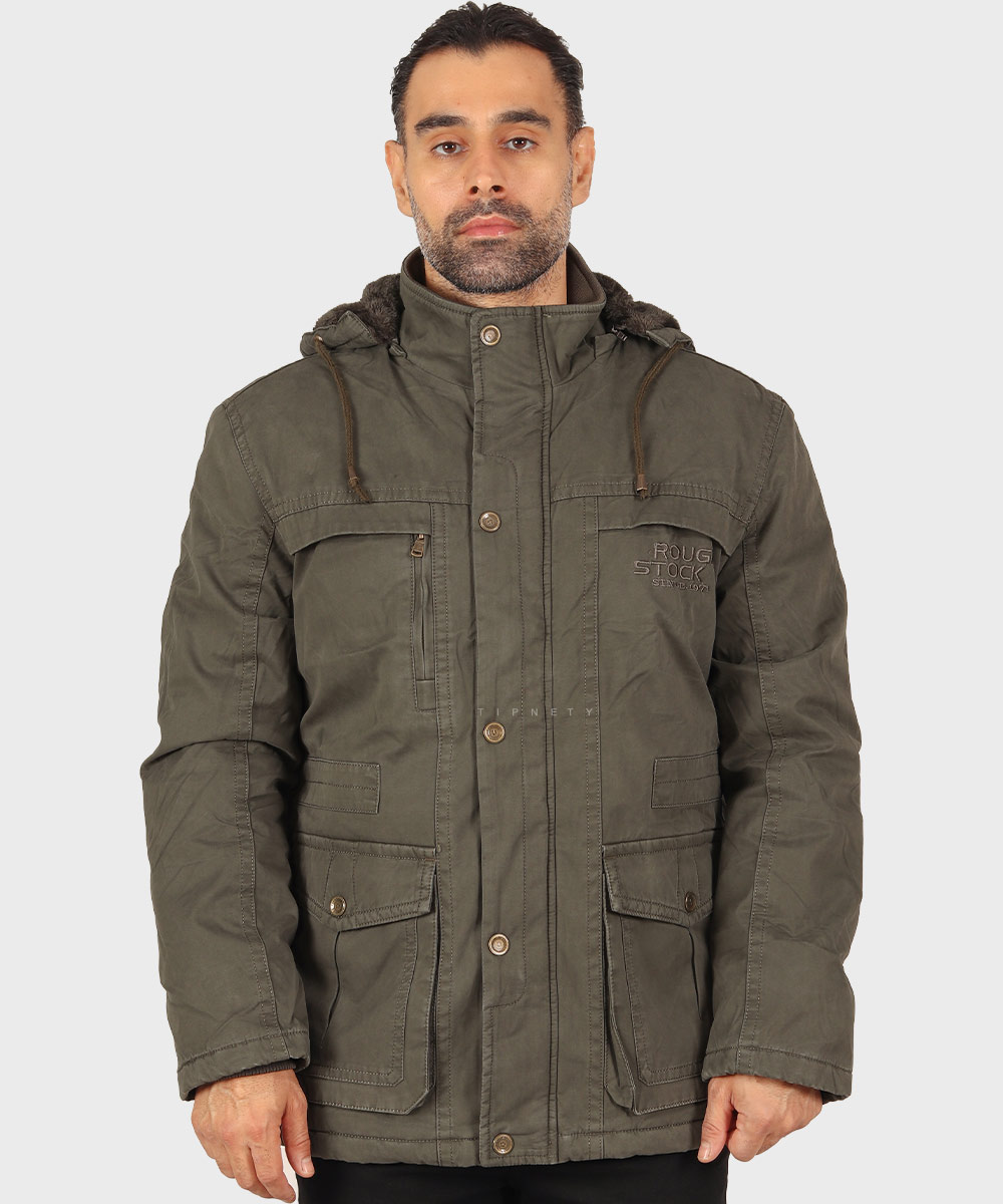                         مشکی لجنی شتری زمستانه کت کتان 8815  - تصویر 4