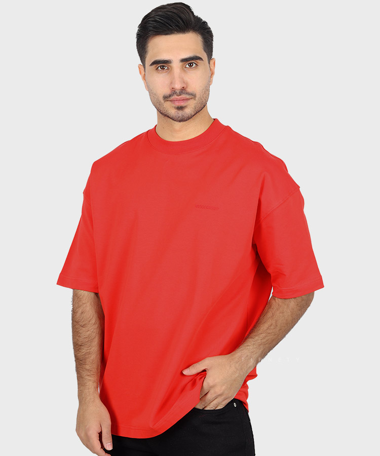 تیشرت لش ساده قرمز برند ماچینیست 1778