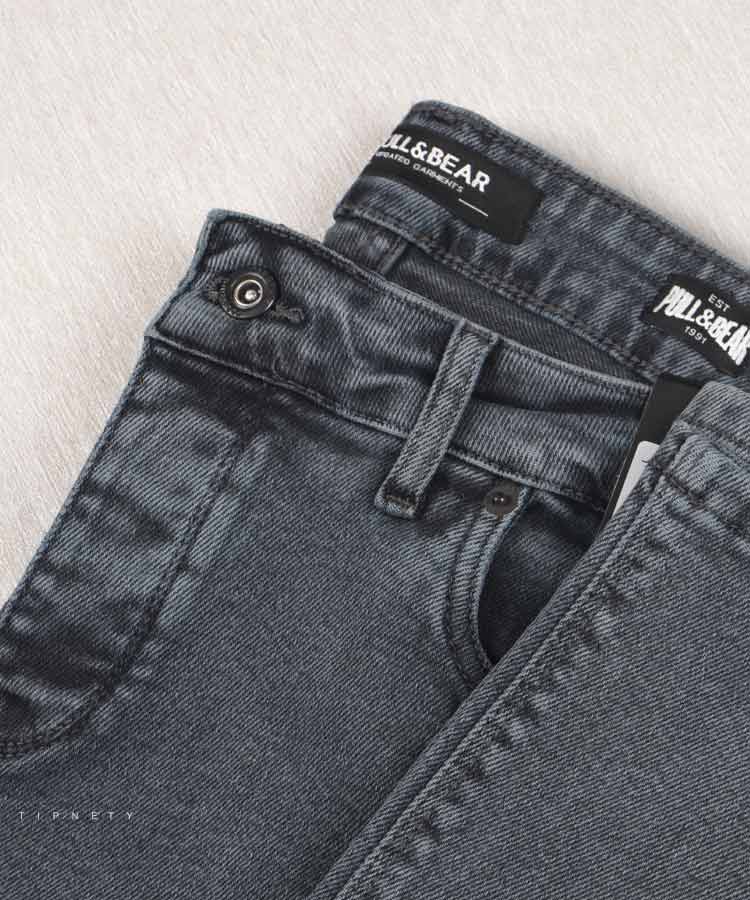             تیره   طوسی تیره ذغالی دودی تینت آبی آبی تیره شلوار جین اسلیم 3893  - تصویر 10