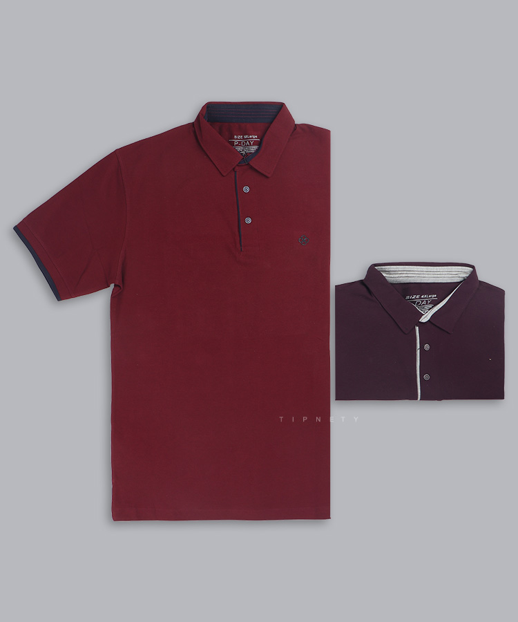 تیشرت یقه دار سایز بزرگ مردانه 6207