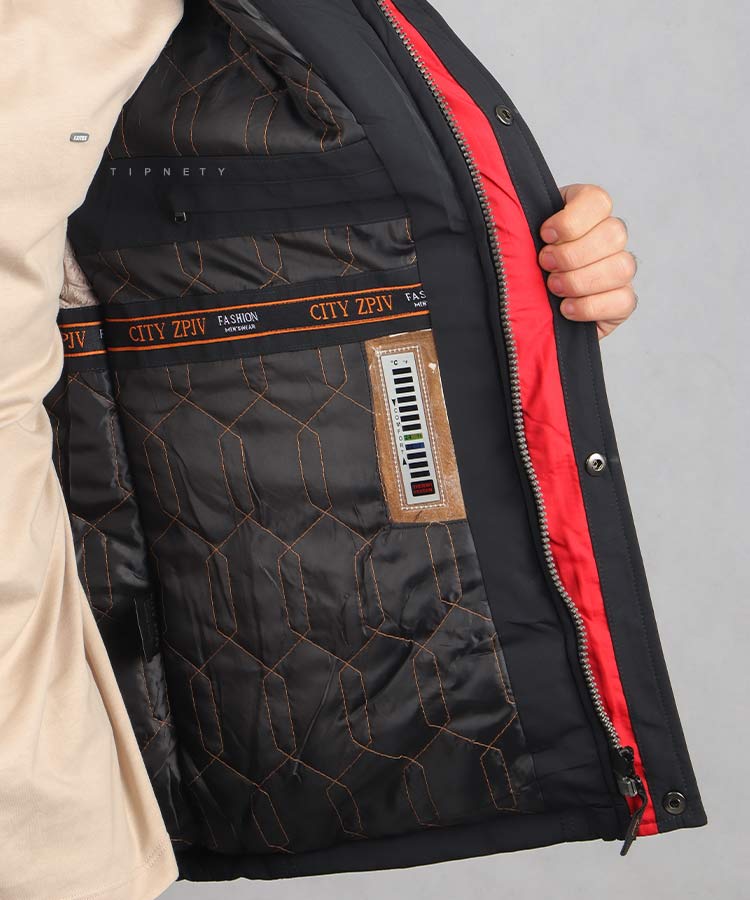                                     مشکی سورمه ای زمستانه کاپشن 9158  - تصویر 7